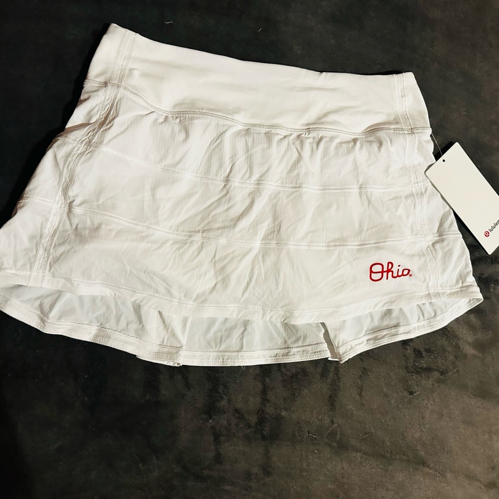 Lululemon Ohio State Pace Rival Mid Rise Skirt